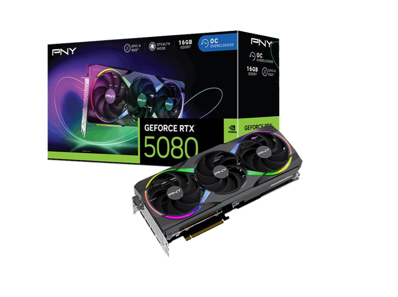Pny GeForce RTX5080 ARGB 16GB OC GDDR7 256Bit (VCG508016TFXXPB1-O) Gaming (Oyuncu) Ekran Kartı