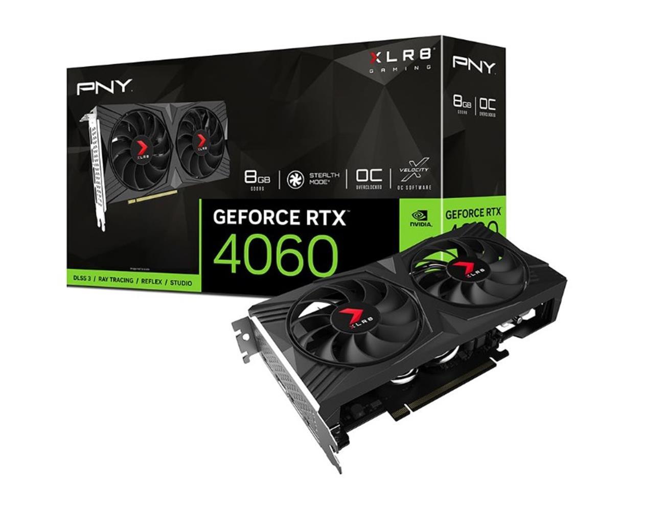 Pny RTX4060 8GB XLR8 OC GDDR6 (VCG40608DFXPB1-O) DX12 Gaming Ekran Kartı