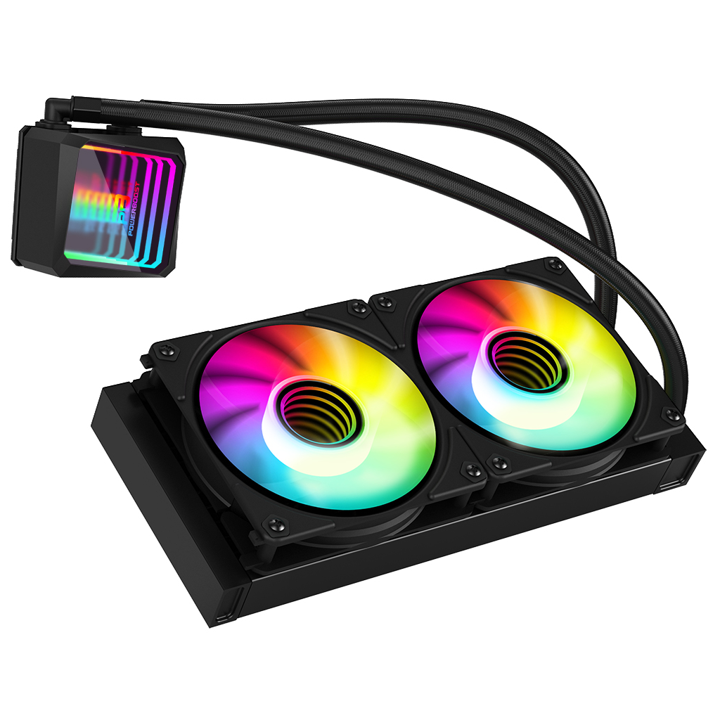 Mb Teknoloji | PowerBoost ALPHA 240B, 240mm, ARGB, 2 Fanlı, (LGA1700 ...