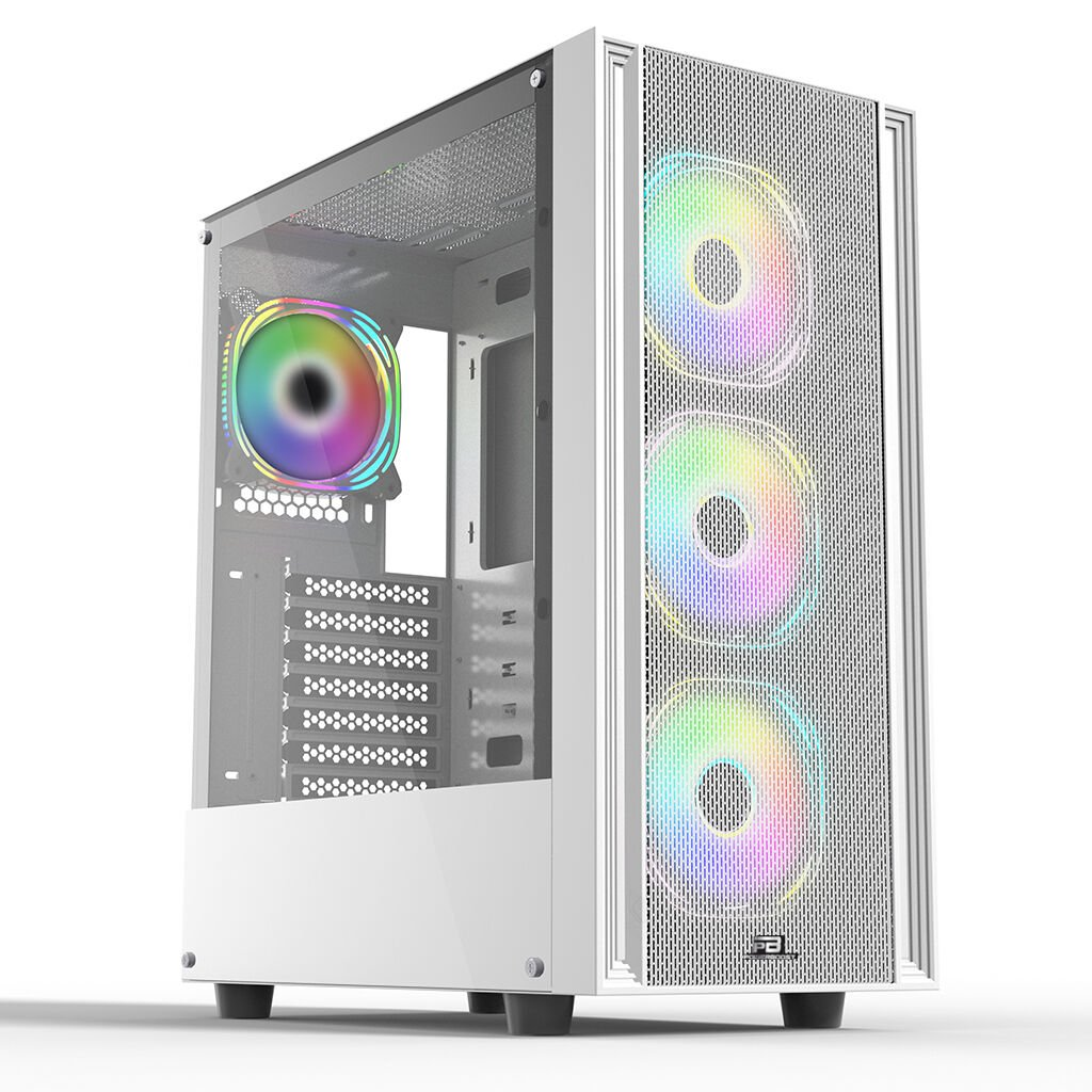 POWERBOOST X-12W 4-ARGB Fanlı Gaming Mid-Tower PC Kasası Beyaz