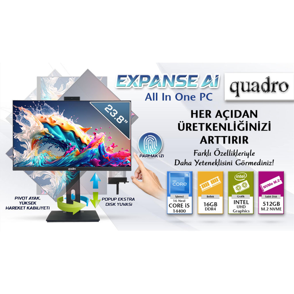 QUADRO EXPANSE AI B424 14165, i5-14400, 23,8