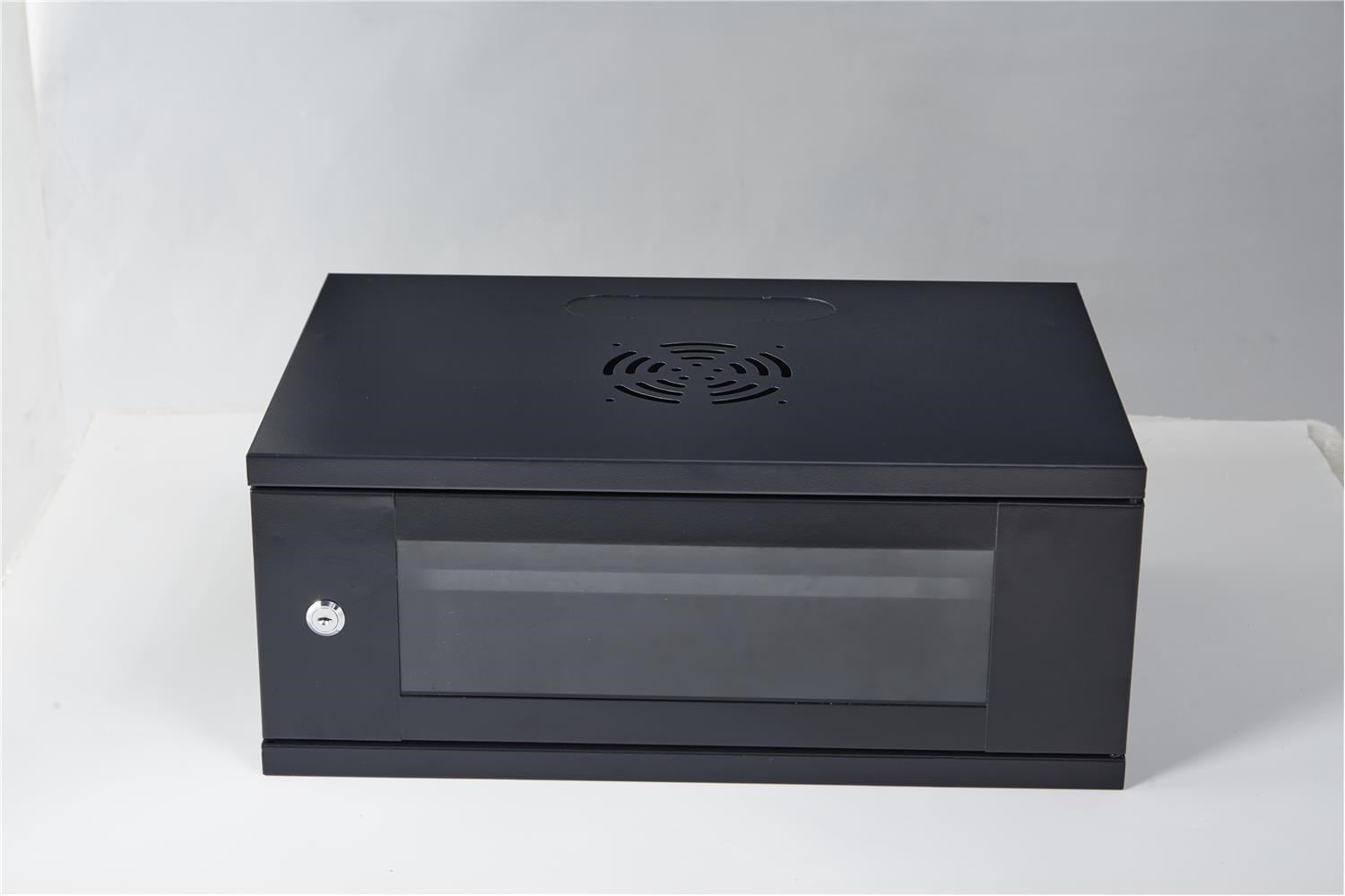 Racksan SE-6407S 7U Duvar Tipi Kabinet (350-530-400) Raf+Fan+Priz