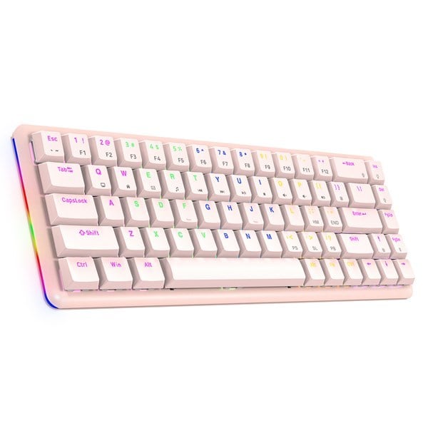 RAMPAGE REBEL USB Q Kırmızı Switch Pembe Gaming Klavye klavye