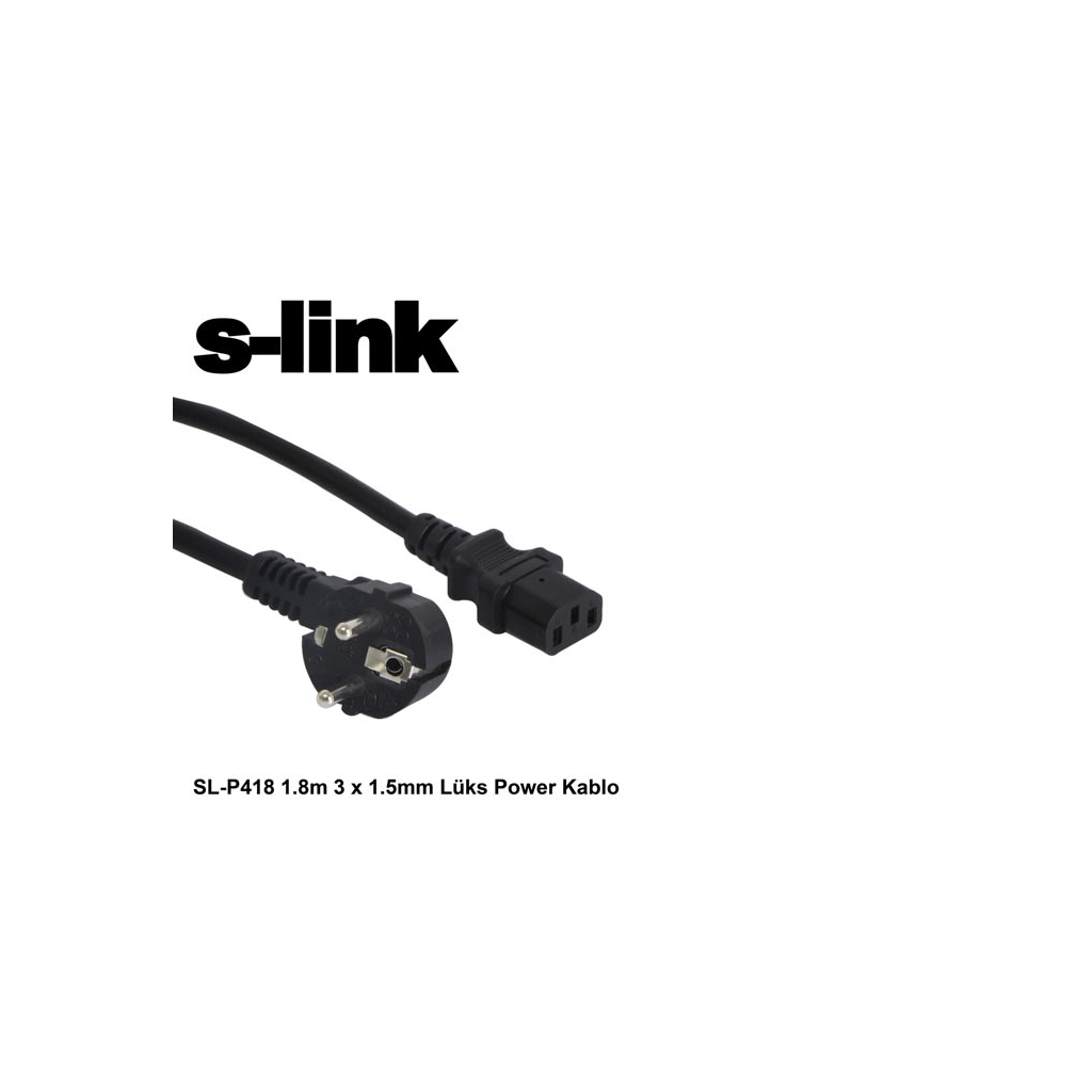 S-LINK SL-P418, Power Kablosu, 1.5mm, 1.8mt