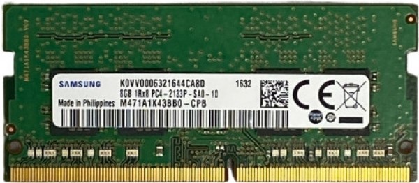 SAMSUNG 8GB DDR4 2133MHZ ECC NOTEBOOK RAM VALUE M471A1K43BB0-CPB