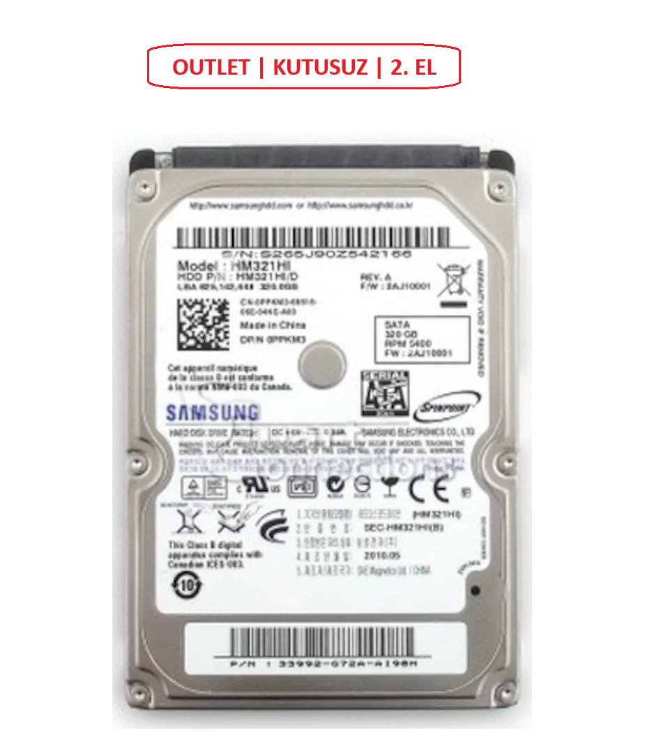 Samsung HM321HI 320 GB SATA HDD | OUTLET | KUTUSUZ | 2. ELSamsungHDD Sabit DiskB07424