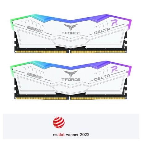 TEAM 32GB (2X 16GB) DDR5 5600MHZ CL38 RGB DUAL KIT PC RAM T-FORCE DELTA FF4D532G5600HC38GDC01 BEYAZ