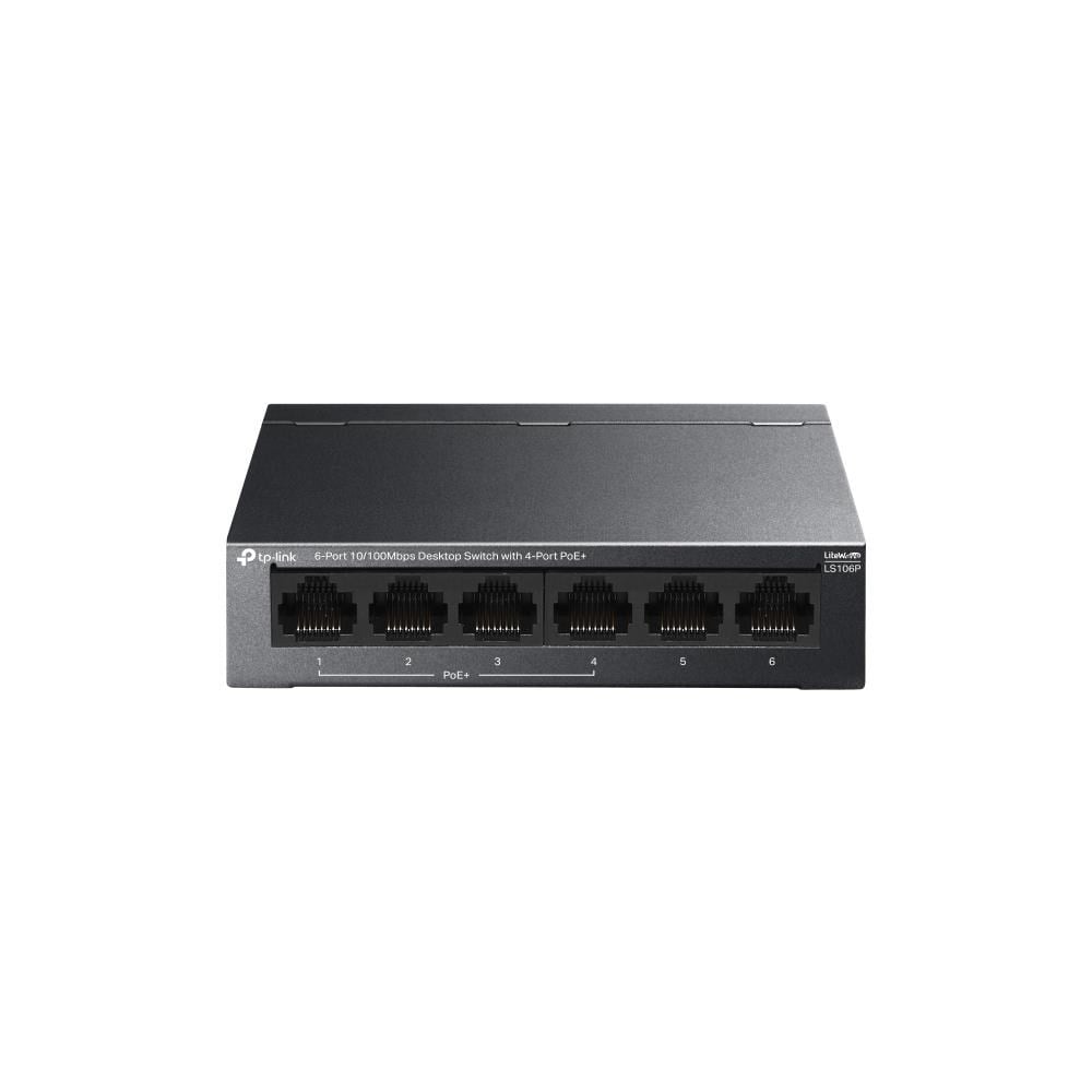 Tp-Link LS106P 6 Port 10-100 Mbps 4 Port Poe+ Masaüstü Switch