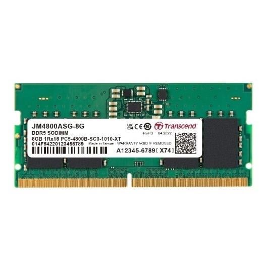 TRANSCEND 8GB DDR5 4800MHZ CL22 NOTEBOOK RAM VALUE JM4800ASG-8G