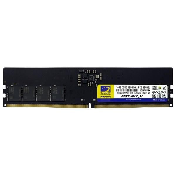 TWINMOS 16GB DDR5 4800MHZ CL40 PC RAM VALUE TMD516GB4800U40