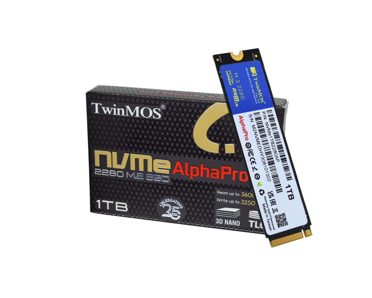 TWINMOS 1TB NVMe1TB2280AP 3600- 3250MB/s M2 NVME GEN3 Disk