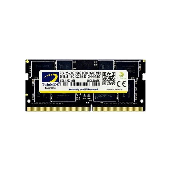 TWINMOS 32GB DDR4 3200MHZ NOTEBOOK RAM VALUE MDD432GB3200N