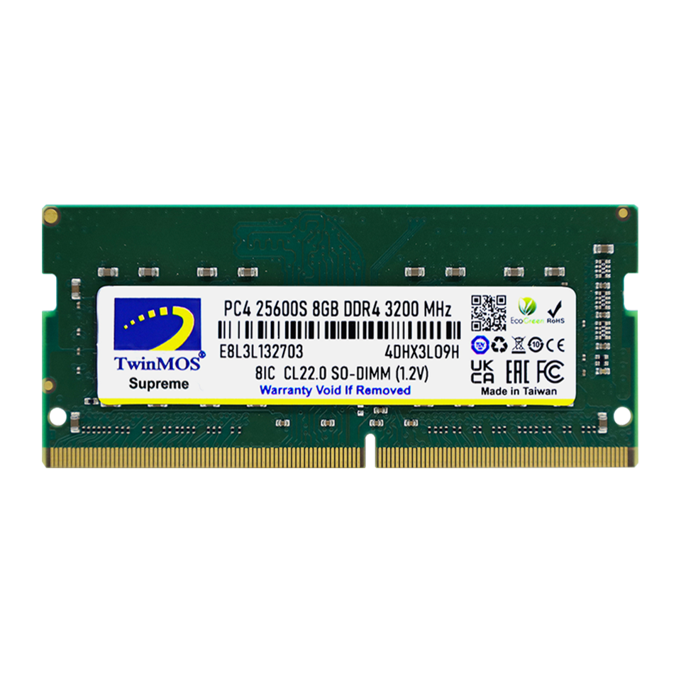 TWINMOS 8GB DDR4 3200MHZ NOTEBOOK RAM VALUE MDD48GB3200N