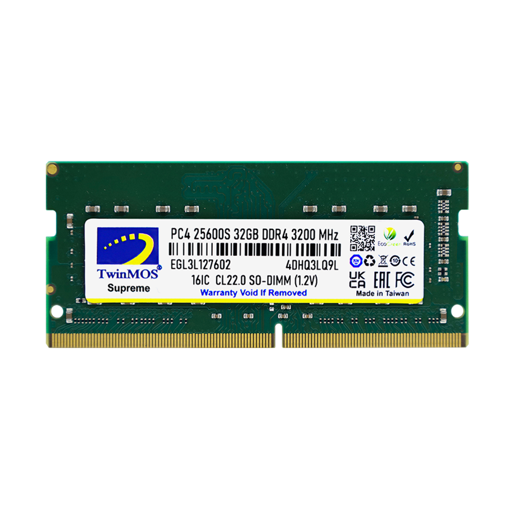 TwinMOS MDD432GB3200N, 32GB, DDR4, 3200MHz, 1.2V Notebook Ram