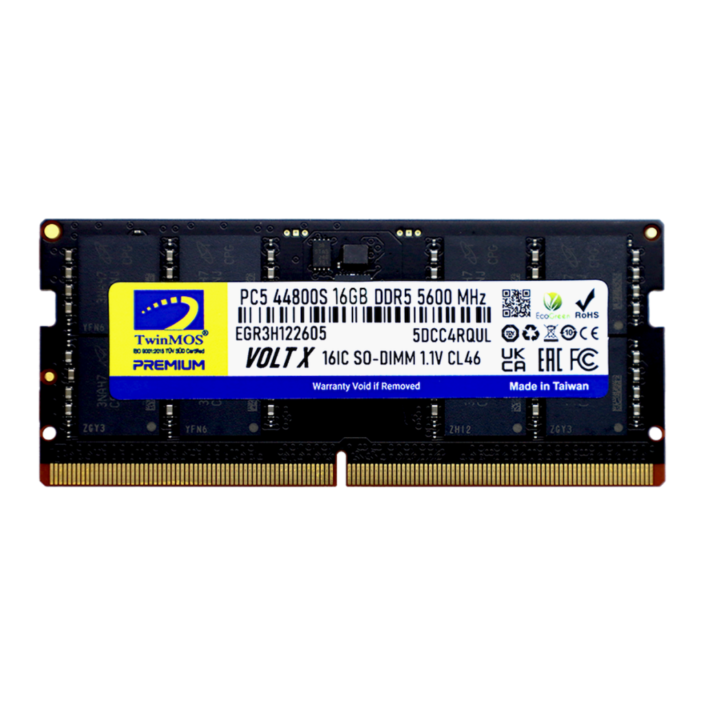 TwinMOS TMD516GB5600S46, 16GB, DDR5, 5600MHz,  CL46, 1.1V Notebook Ram