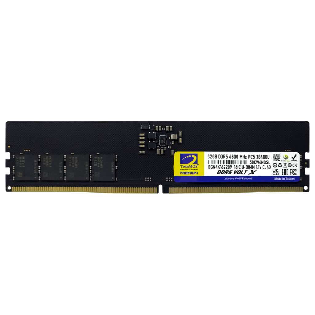 TwinMOS TMD532GB4800U40, 32GB, DDR5, 4800MHz,  CL40, 1.1V Desktop Ram