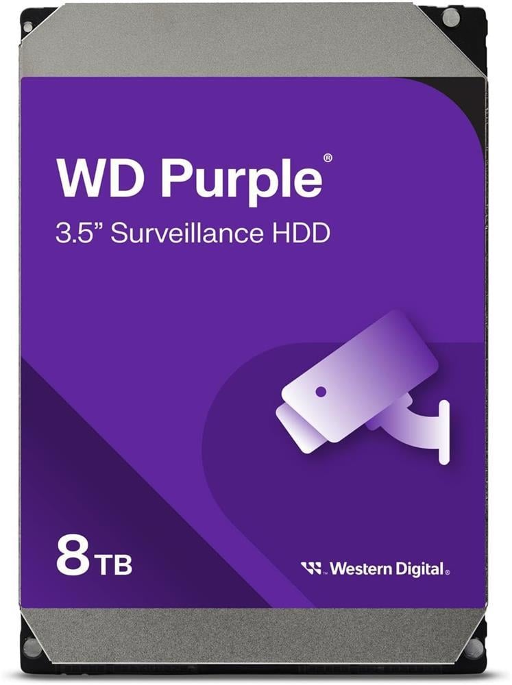 Wd 8Tb Purple WD85PURZ 5400RPM 256MB 7x24 Güvenlik Harddisk