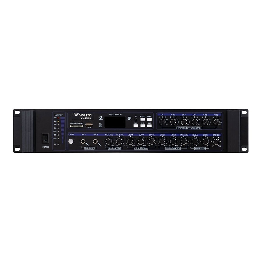 WESTA WM-2500U 500W 6 BÖLGELİ MIXER AMFI