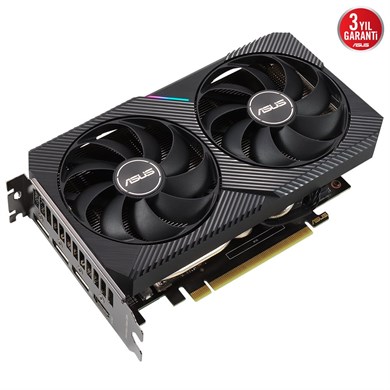 Asus GeForce RTX 3050 Dual 8GB GDDR6 128 Bit Ekran Kartı 1852MHz OC (1xHDMI+3xDP) PCI-Express 4.0 RGB