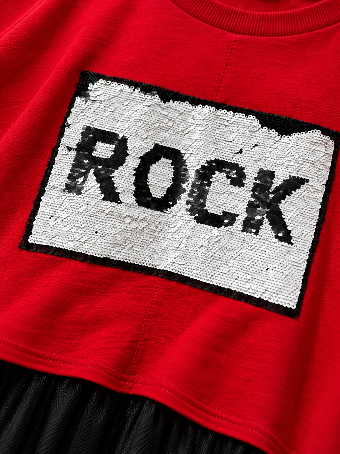 00s Rock Pul Nakışlı Tişört/Crop