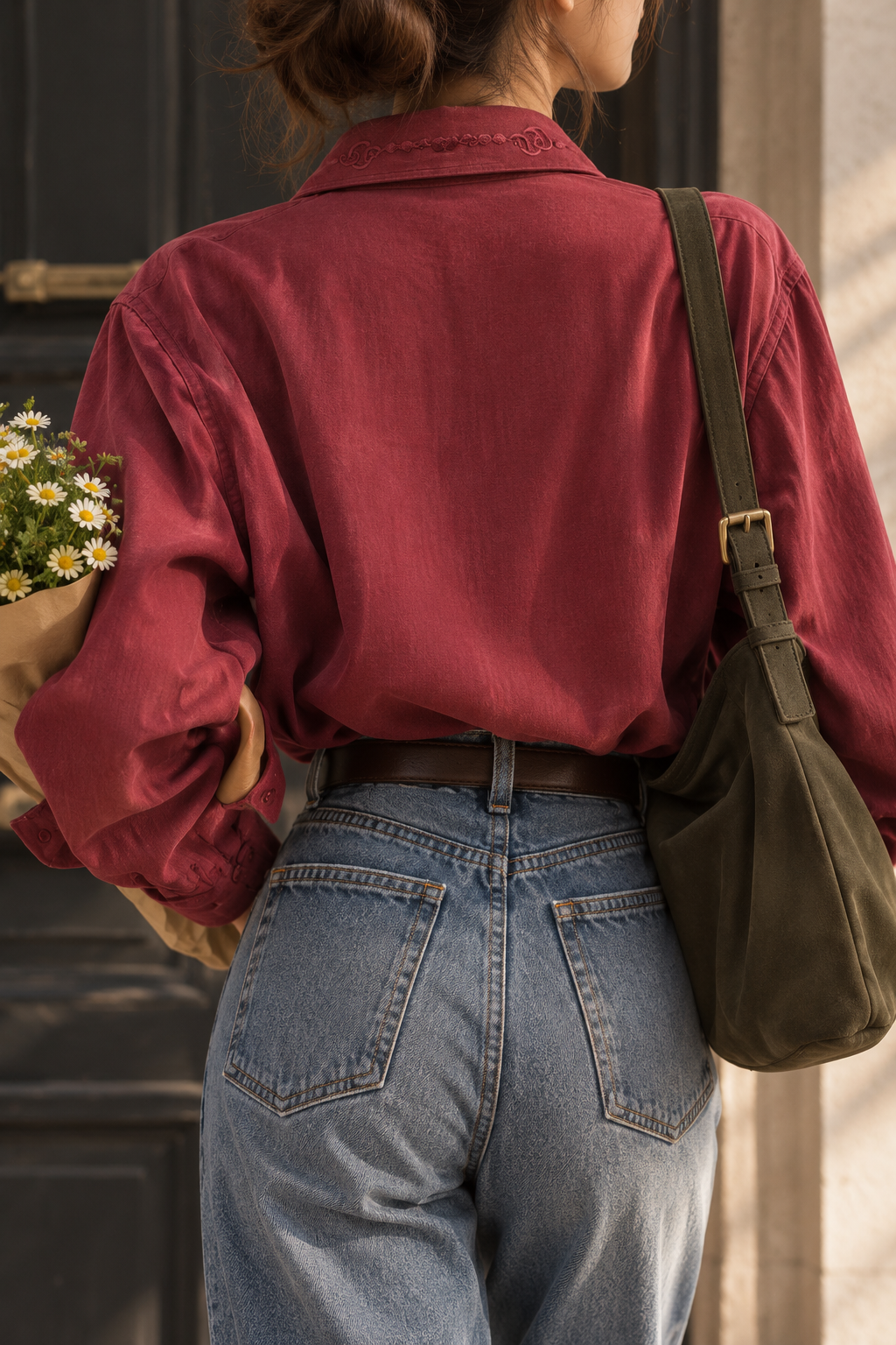 1970s Western Romance Gömlek