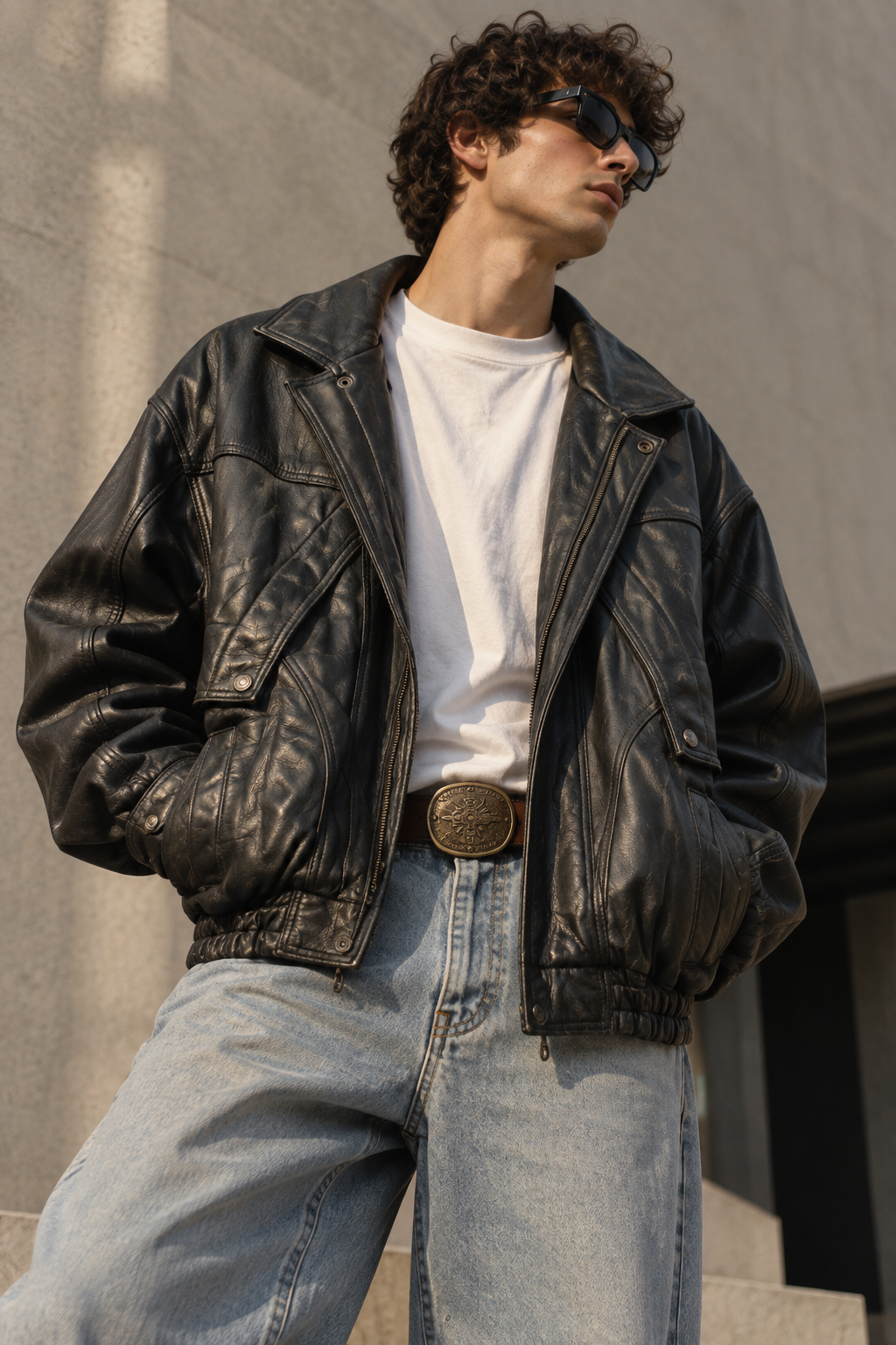 1980s American Bomber Deri Ceket