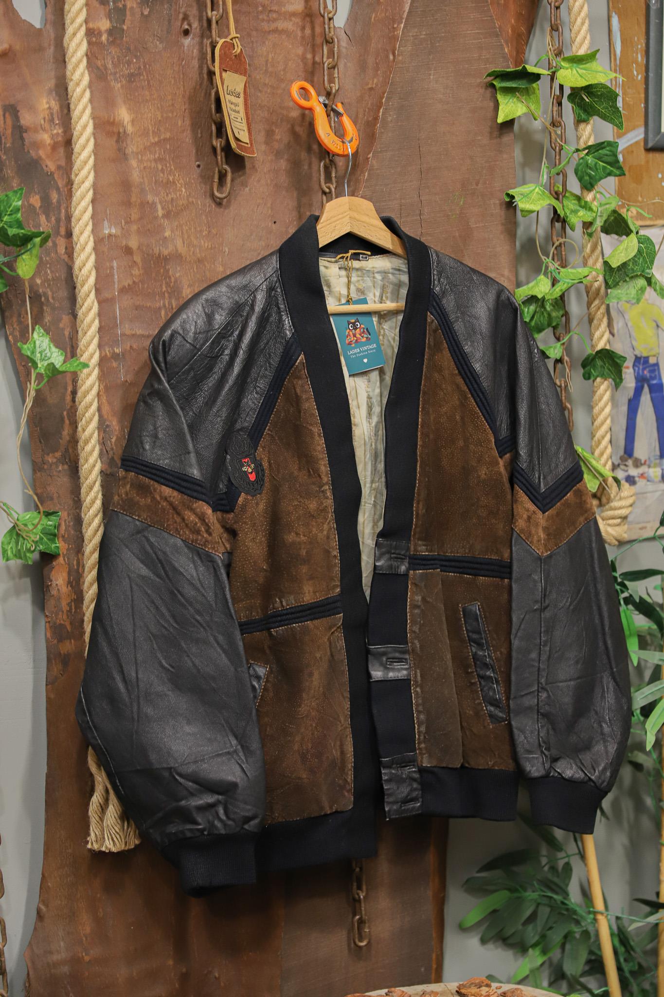 1980s Oversize Süet&Deri Ceket