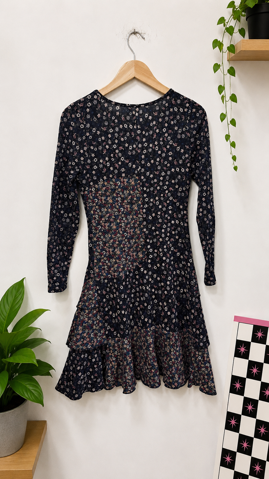 1990s Bohemian Çiçek Elbise