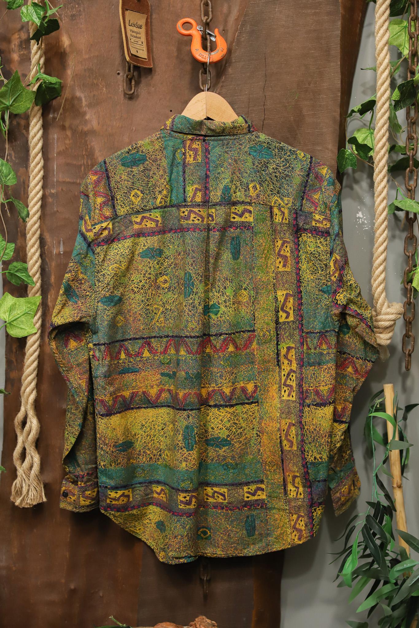 1990s Bohemian Etnik Gömlek