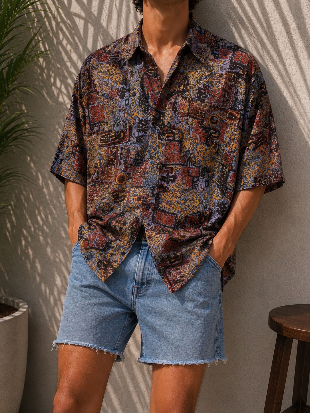 1990s Etnik Salaş Gömlek
