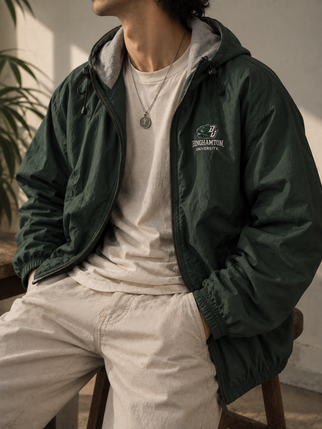 1990s Old School Hooded Ceket