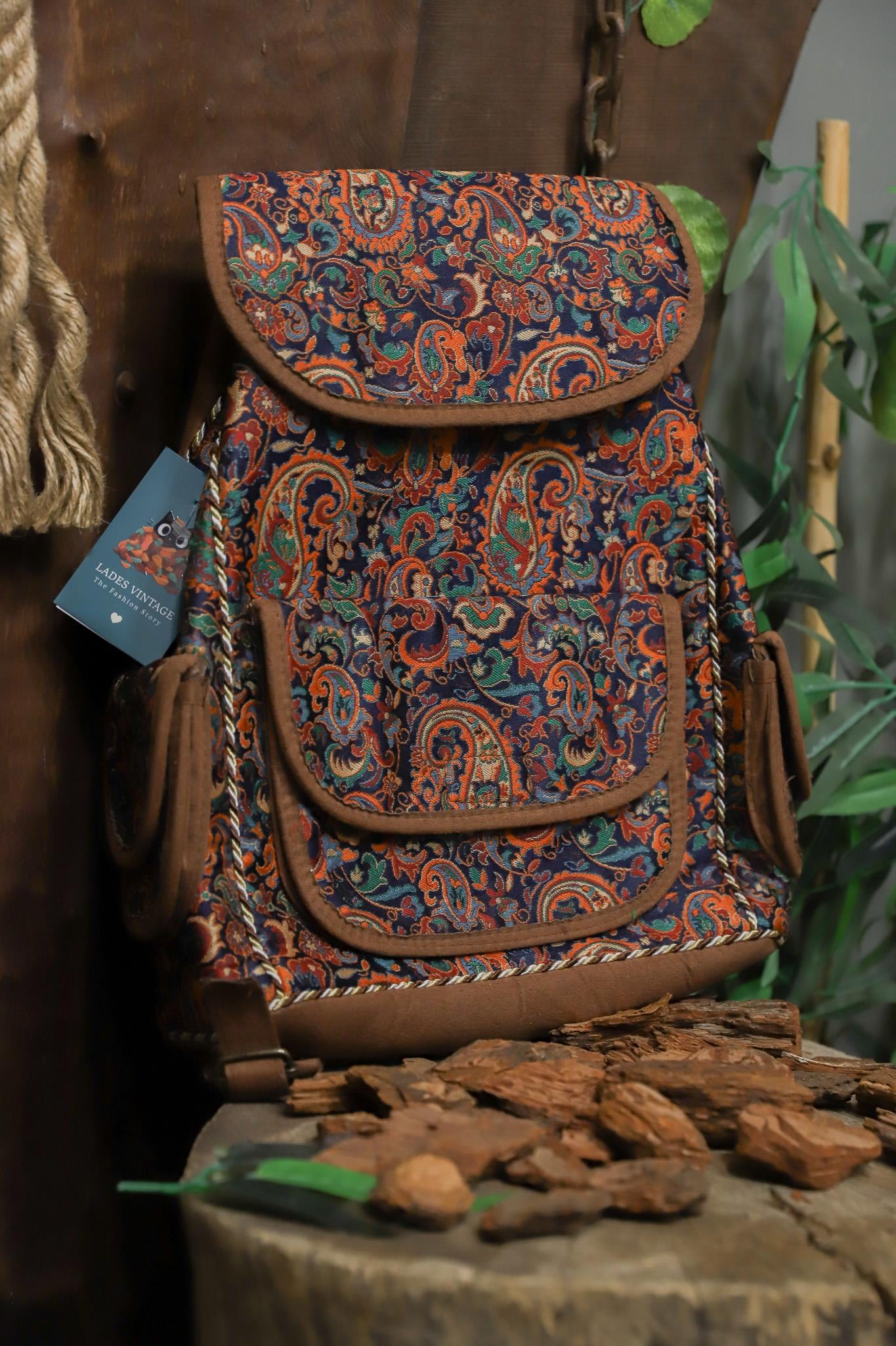 2000s Boho Suede Sırt Çantası