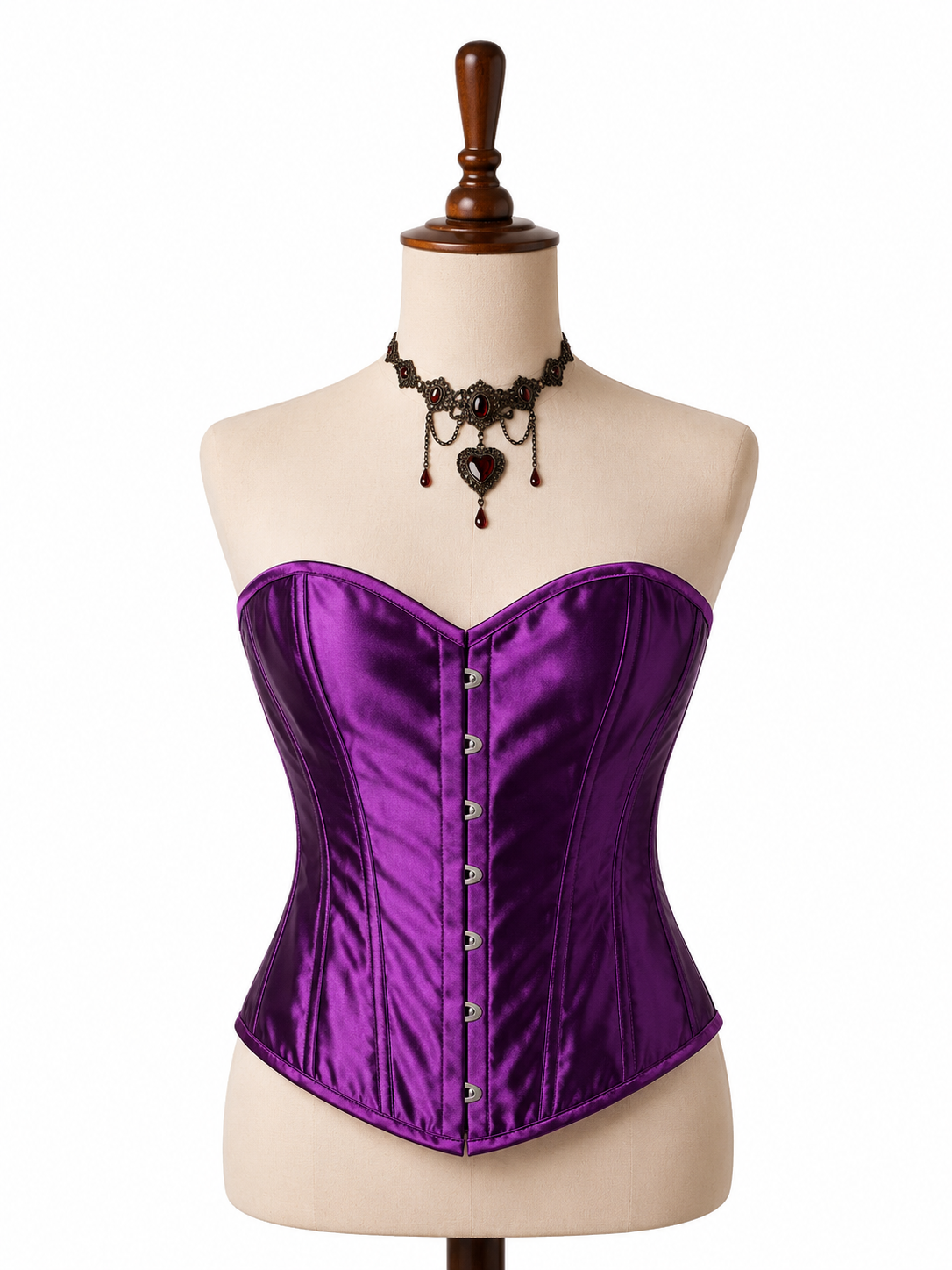 2000s Purple Satin Korset