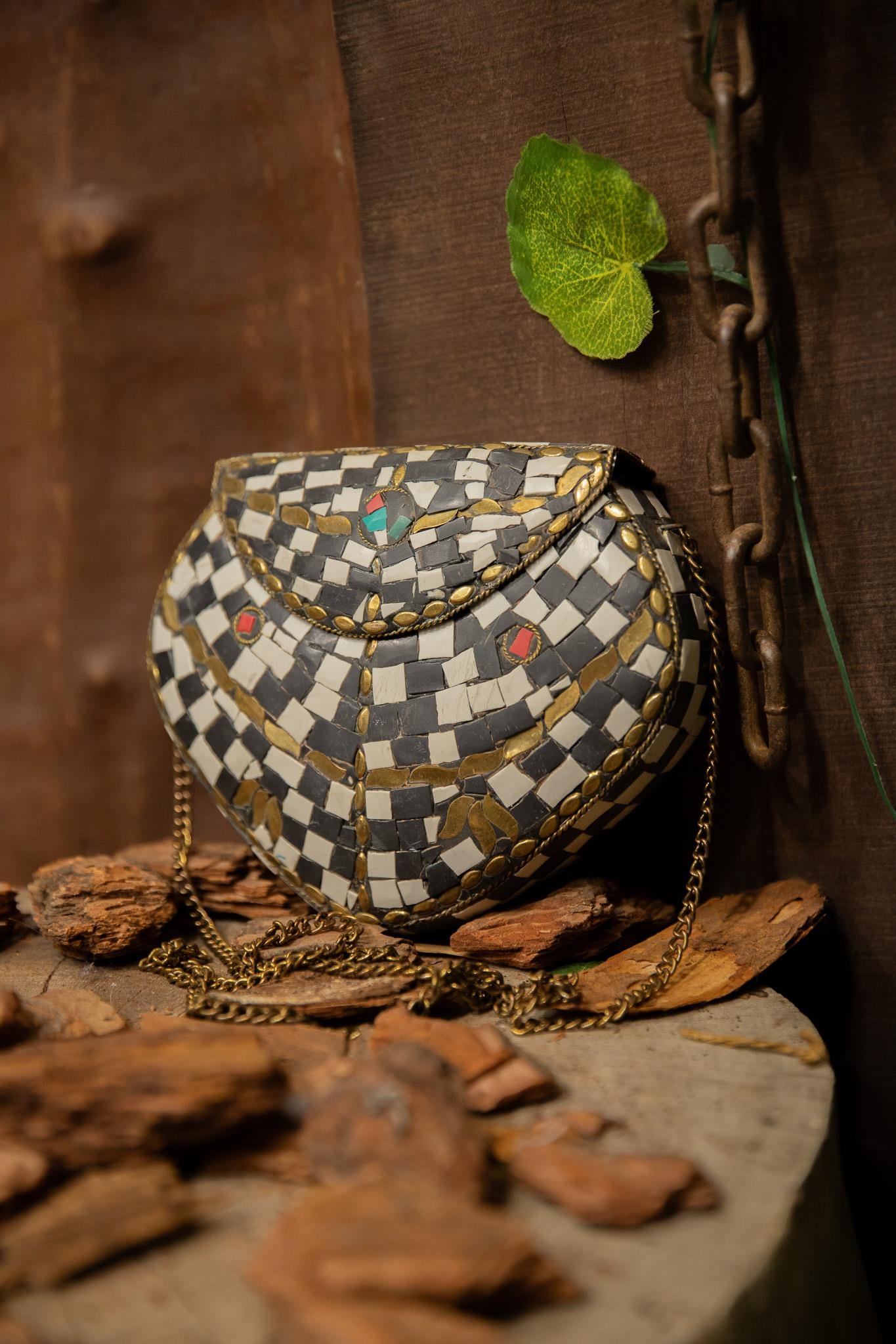 70s-80s Mosaic Ethnic Çanta