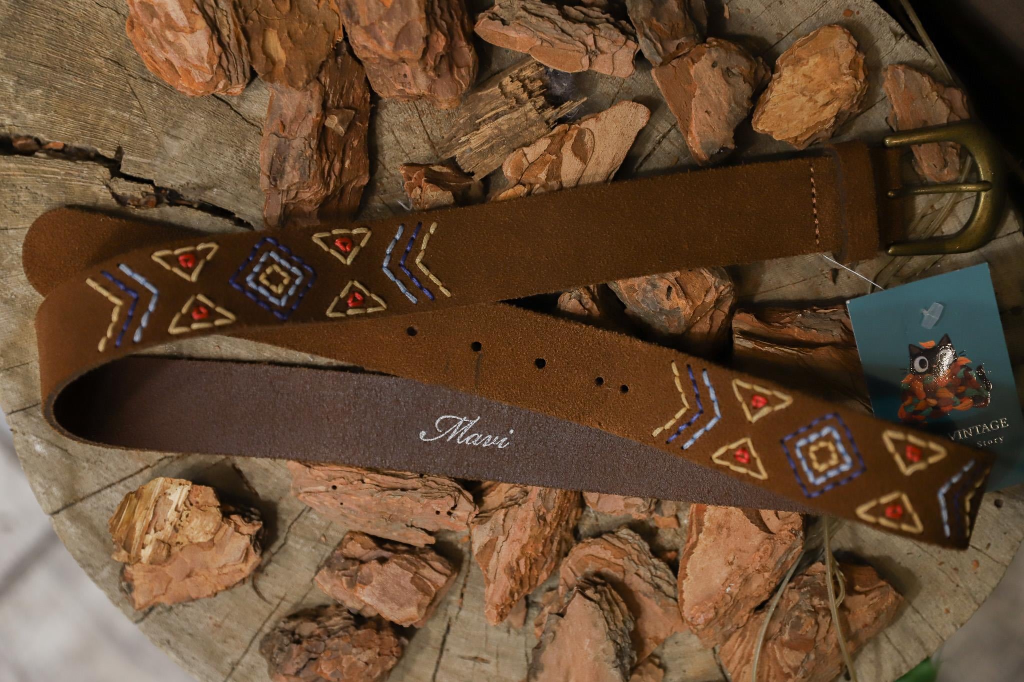 70s Boho Süet Kemer