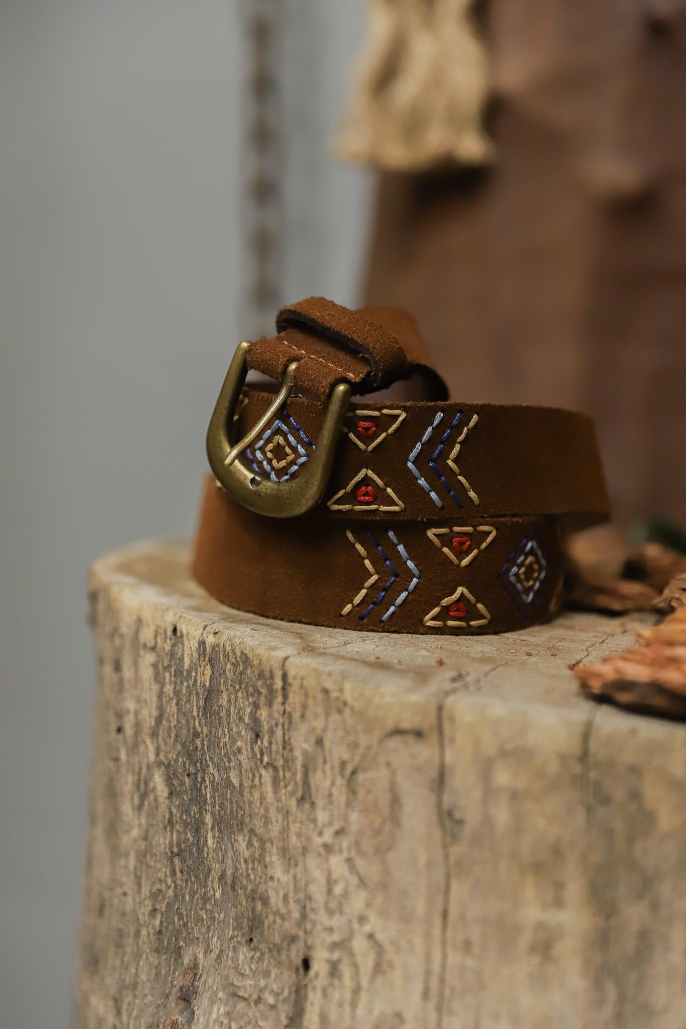 70s Boho Süet Kemer