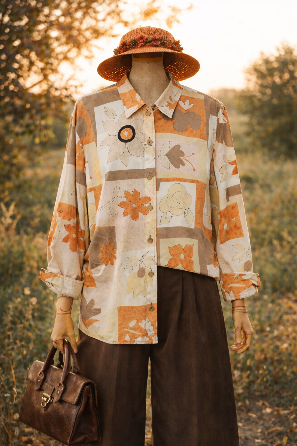 70s Classic Satin Gömlek