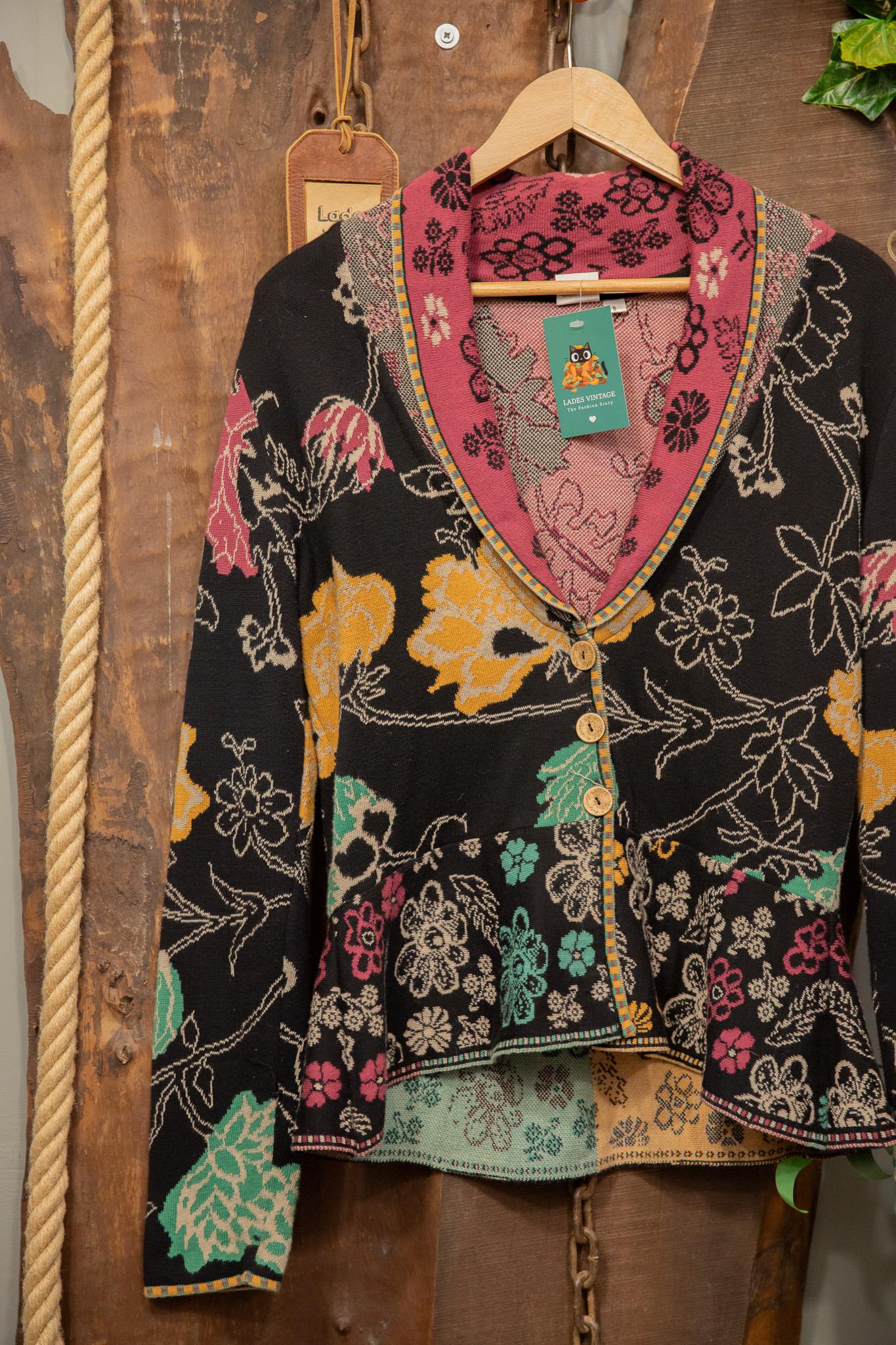 80s-90s Bohemian Floral Hırka/Ceket
