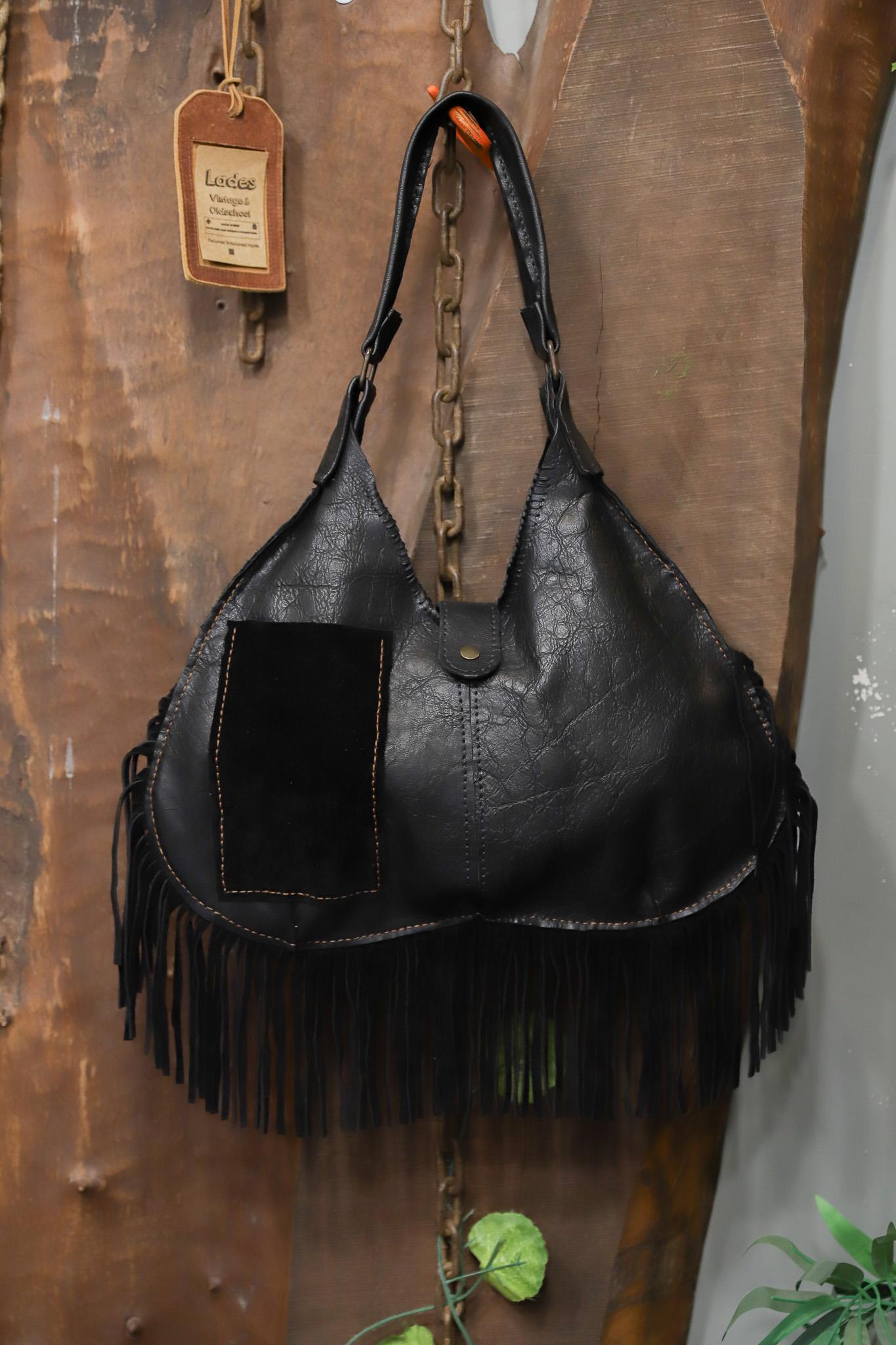 80s-90s Western Fringe Deri Çanta