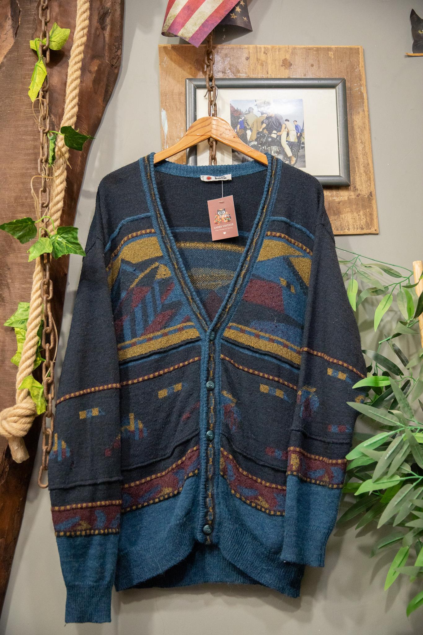 80s Aztec Oversize Hırka