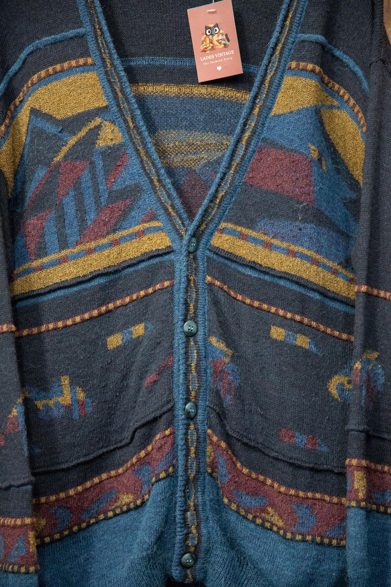 80s Aztec Oversize Hırka