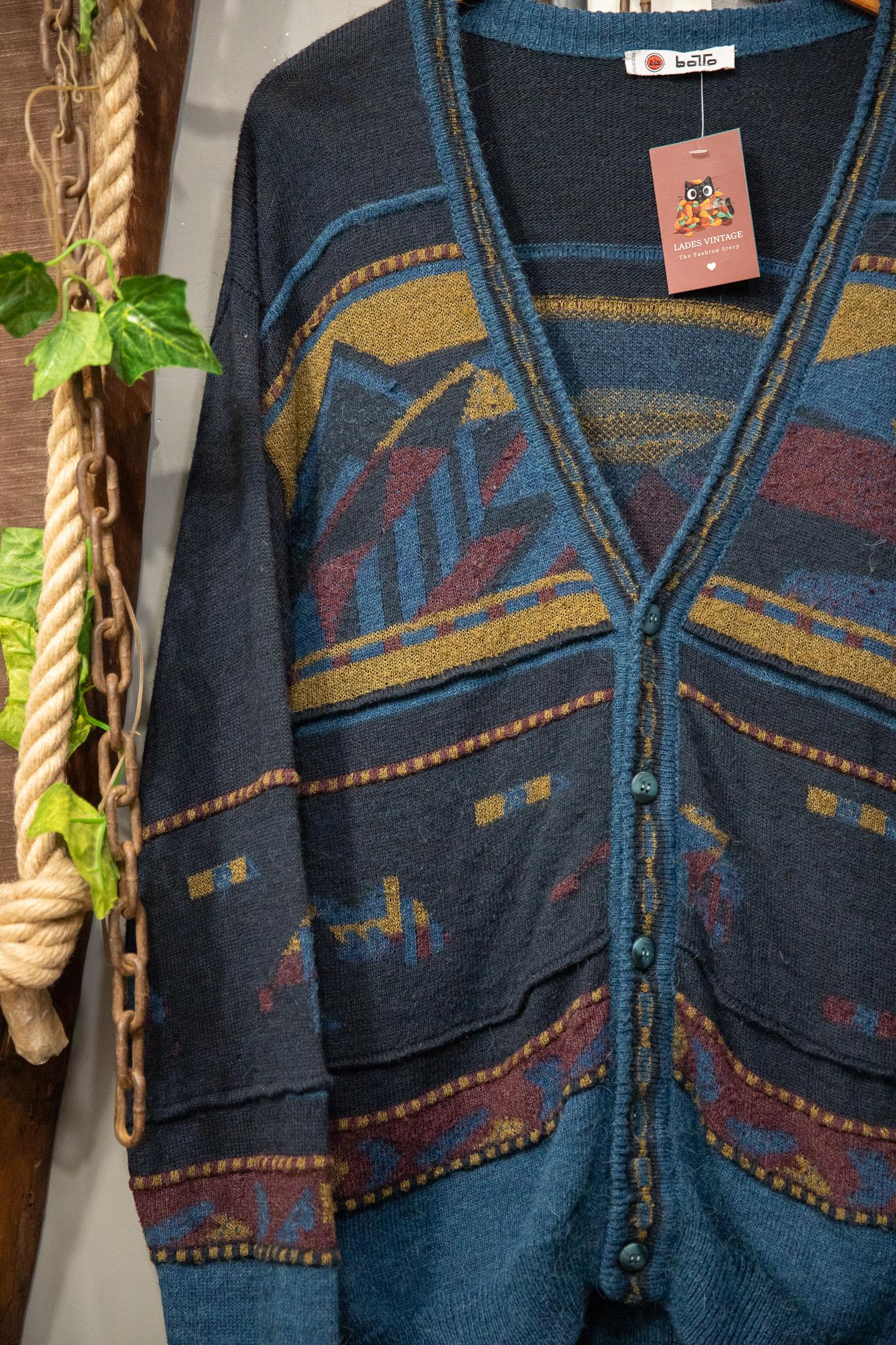 80s Aztec Oversize Hırka