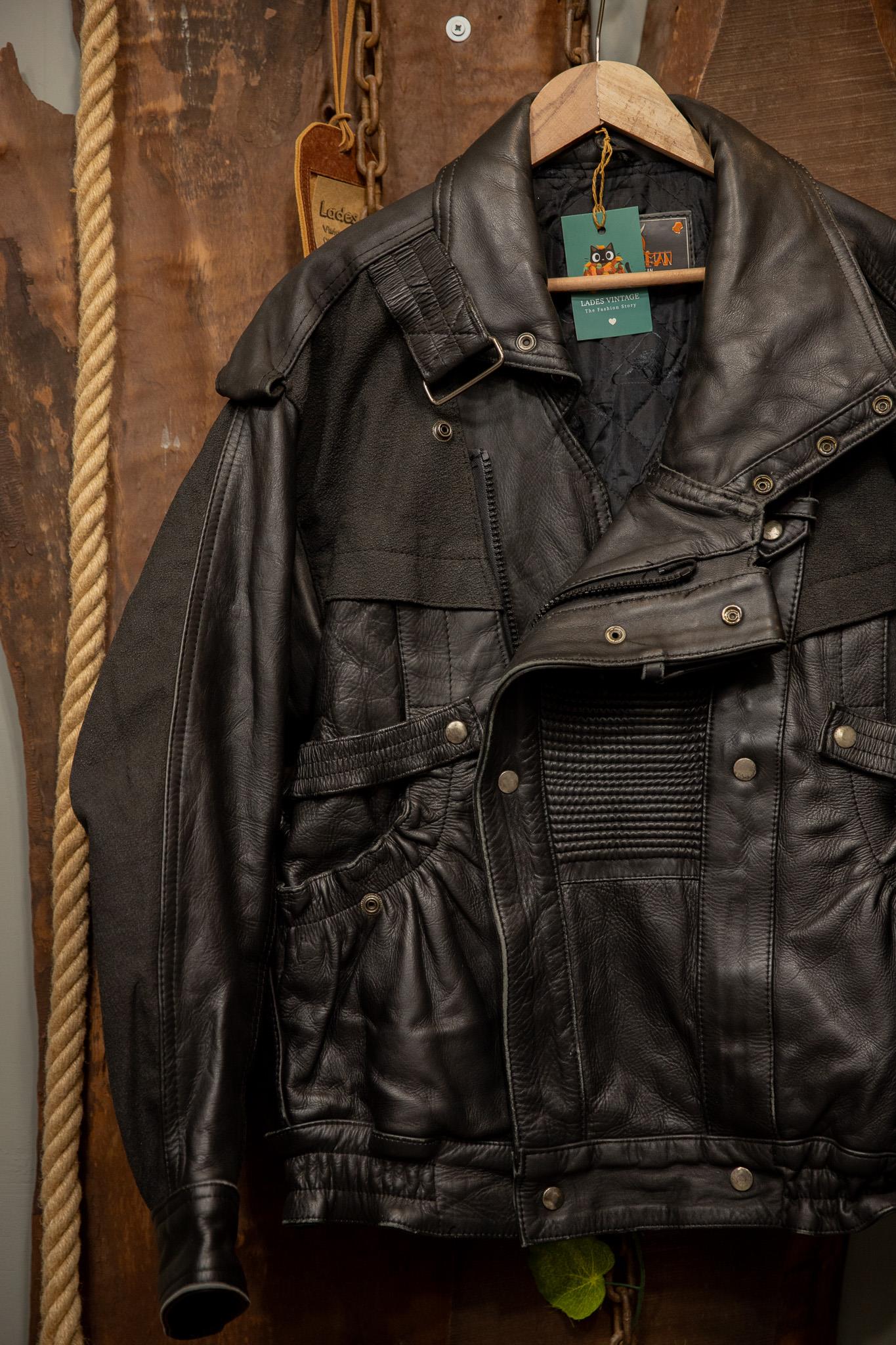 80s Biker Classic Moto Deri Ceket