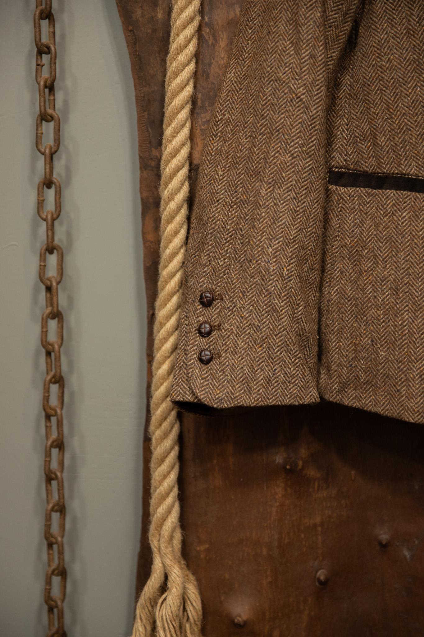 80s Brown Tweed Blazer Wool Ceket