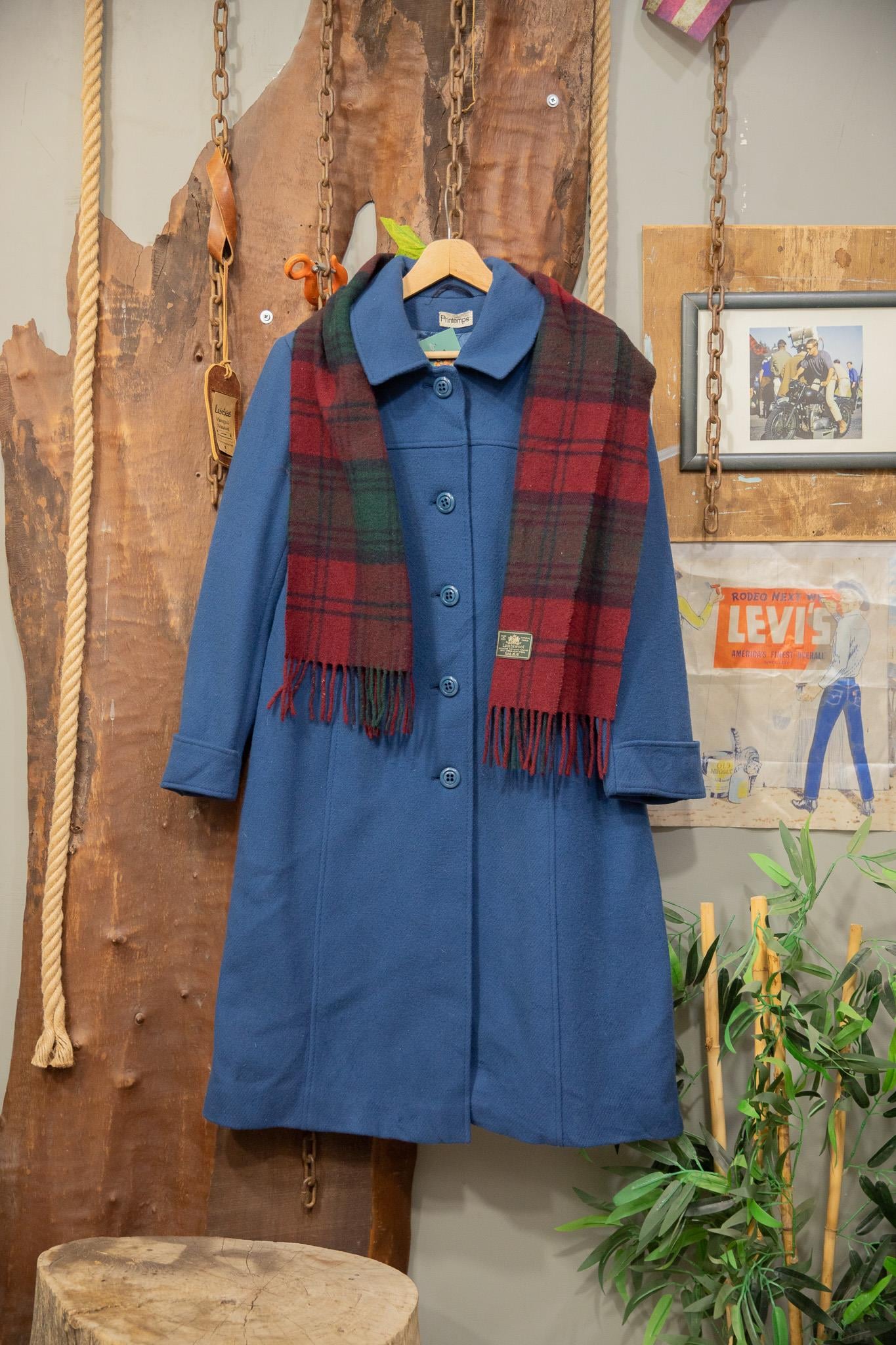 80s Classic Saks Kaşe Kaban