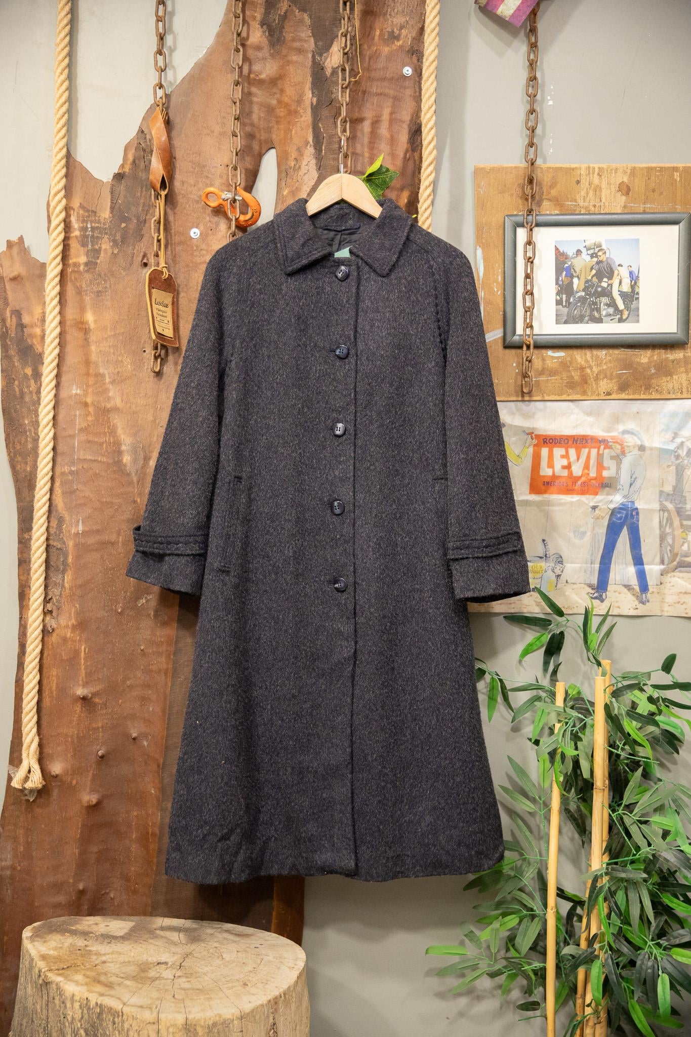 80s Elegant Oversize Wool Kaban