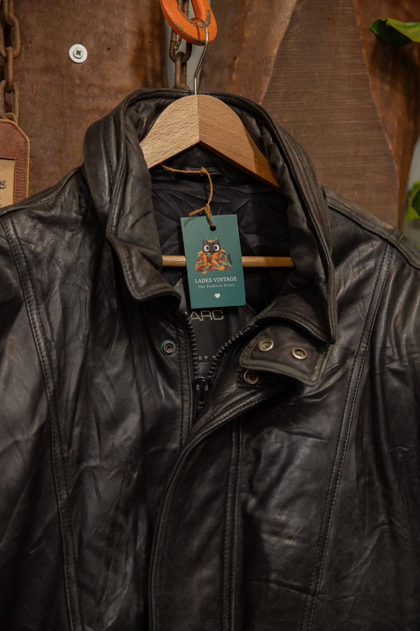 80s Eskitme Moto Hooded Bomber Deri Ceket