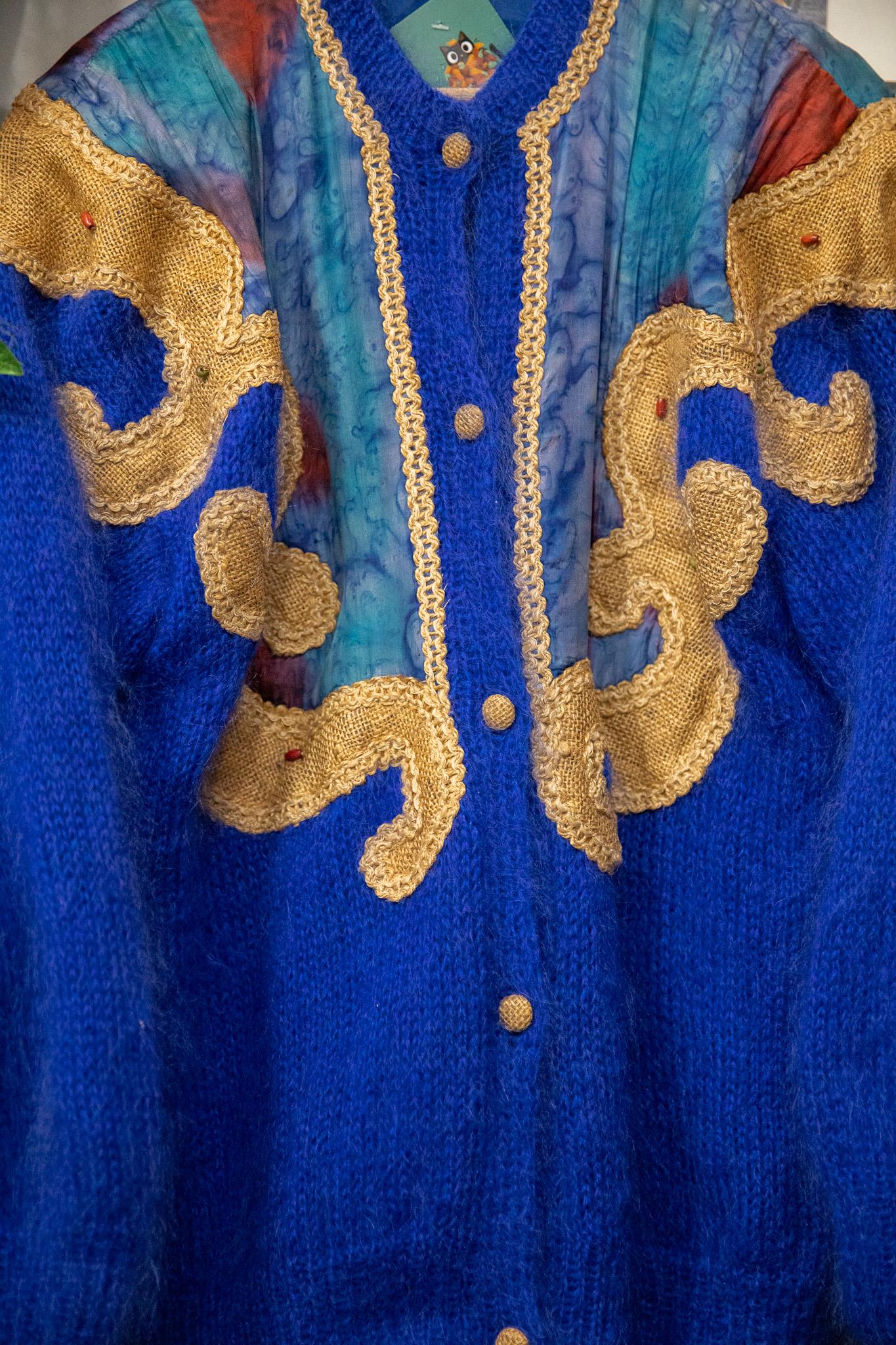 80s Mohair Mavi Hırka/Ceket