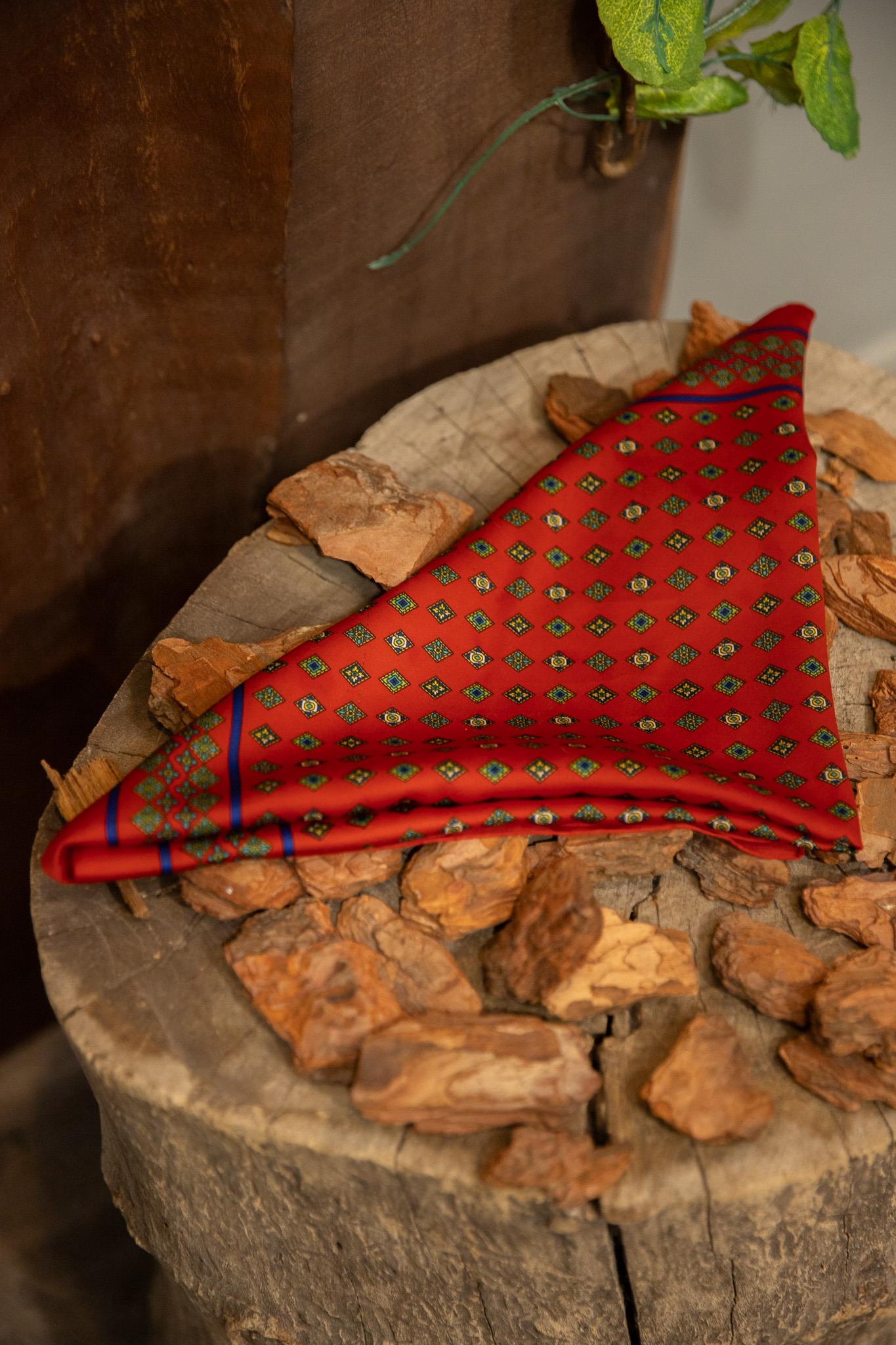 80s Silk Mozaik Fular