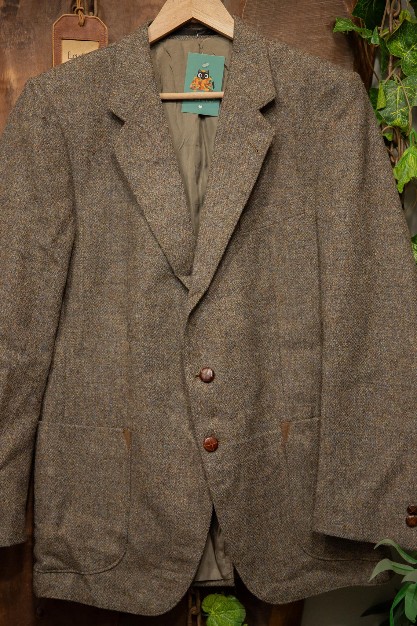 80s Tweed Oversize Classic Yün Ceket